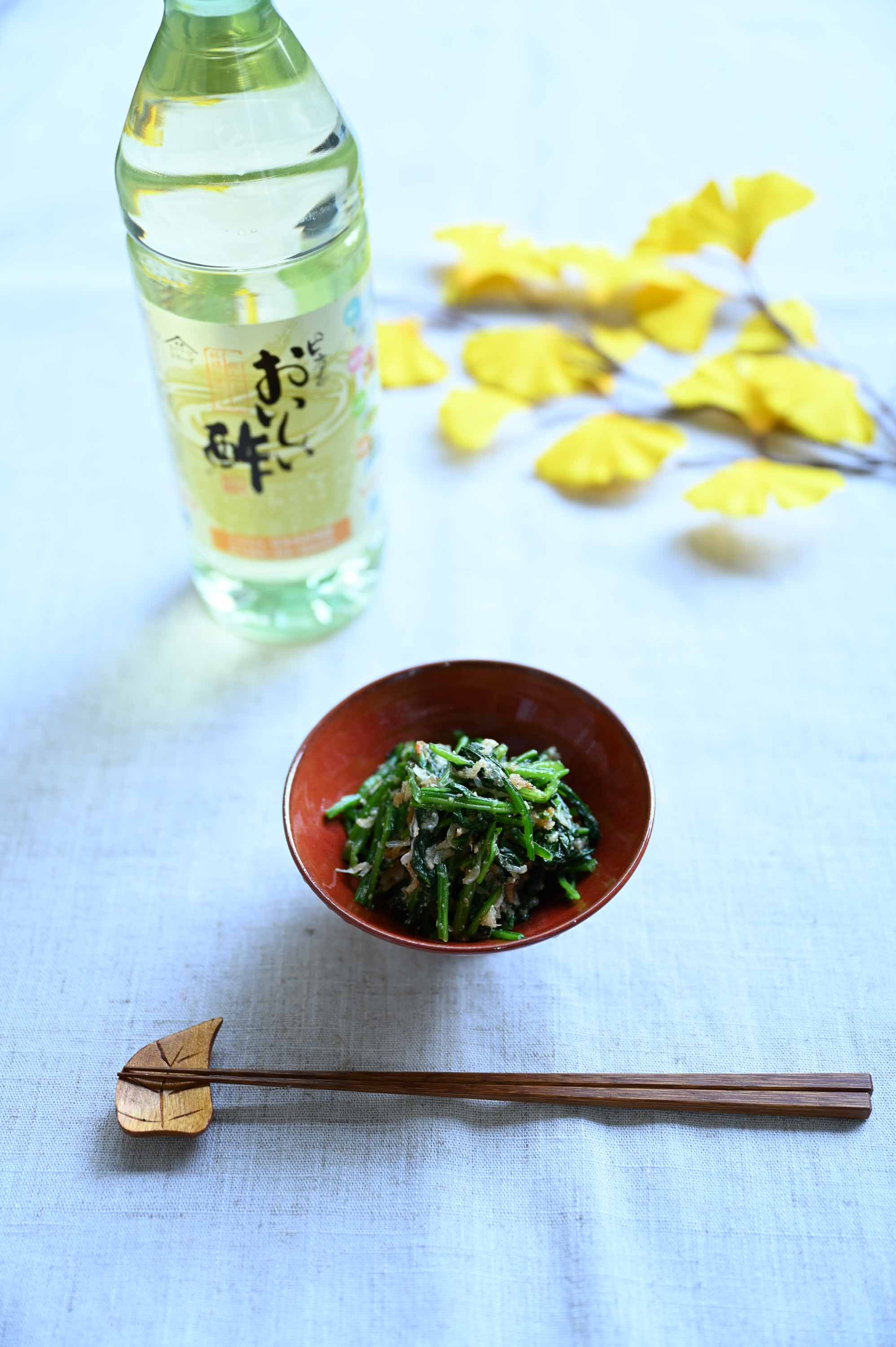 (レシピ)ほうれん草と桜海老の胡麻酢和え